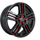 FELGI RONAL R57 5x114.3 7.5x18 ET40 Jetblack Red Spoke