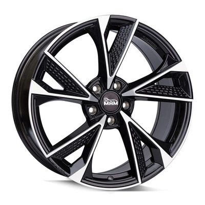 FELGI MAM RS6 5x108 8.5x19 ET45 BLACK FRONT POLISH