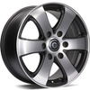FELGI CARBONADO MAMMUTH 6x130 7x16 ET50 Matt Black Front Polished