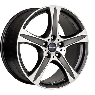 FELGI RONAL R55 5x112 8.5x18 ET55 Matt Black Front Diamond Cut