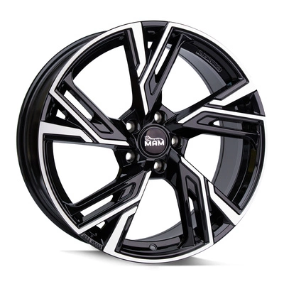 Felgi MAM RS5 5x112 7.5x17 ET49 Black Front Polish