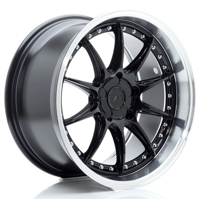 Felgi Japan Racing JR41 18x9.5 ET15-35 5H BLANK Glossy Black w/Machined Lip
