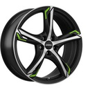 FELGI RONAL R62 Green 5x108 7.5x18 ET50 Jetblack Matt Front Diamond Cut