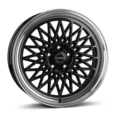 Felgi Borbet B 5x112 8x17 ET45 Black Rim Polished