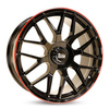 FELGI MAM GT1 5x112 8x18 ET45 Black Painted Lip Red