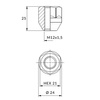 Nakrętki do felg aluminiowych, kół - M12x1,5 / Ocynk - (otwarta z kołnierzem) na klucz 21 / IS