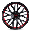FELGI MAM RS4 5x114.3 8.5x20 ET45 Black Painted Red Inside