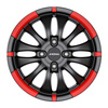 FELGI RONAL R59 4x108 7x16 ET25 Jetblack Matt Red Rim