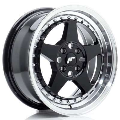Felgi Japan Racing JR6 16x7 ET35 4x100 Gloss Black w/Machined Lip