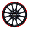 FELGI RONAL R54 4x108 7x16 ET25 Jetblack Red Rim