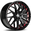 FELGI SEVENTY9 SV-C 5x112 8x18 ET30 Black Glossy Red Inner Lip