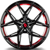 Felgi SEVENTY9 SCF-B 5x108 8x18 ET45 Black Glossy Red Inner Lip