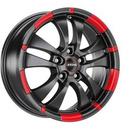 FELGI RONAL R59 5x114.3 7.5x17 ET40 Jetblack Matt Red Rim