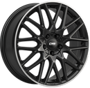 Felgi CMS C25 4x100 7x17 ET38 Gloss Black Polished Lip