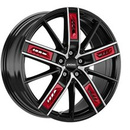 FELGI RONAL R67 RED 5x112 8.5x20 ET35 Jetblack Front Diamond Cut