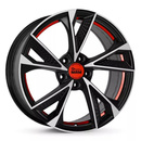 Felgi MAM RS6 5x114.3 7x16 ET38 Black Front Polish Red Inside