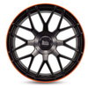FELGI MAM GT1 5x112 9.5x19 ET30 MATT BLACK LIP ORANGE