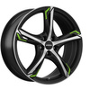 FELGI RONAL R62 Green 5x110 7.5x17 ET33 Jetblack Matt Front Diamond Cut