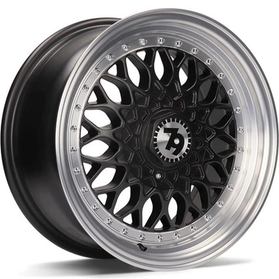 FELGI SEVENTY9 SV-E 4x100 7x15 ET30 Matt Black Front Polished Lip Polished