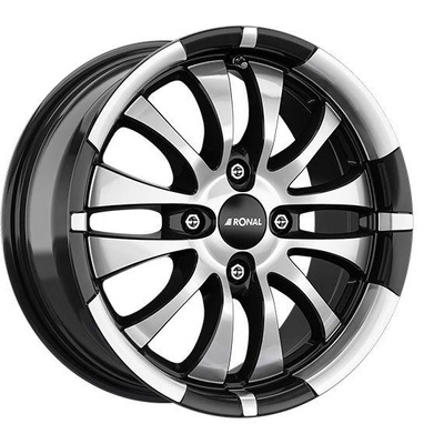 FELGI RONAL R59 4x100 6x15 ET35 Jetblack Front Diamond Cut