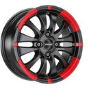 FELGI RONAL R59 4x108 7x16 ET25 Jetblack Matt Red Rim