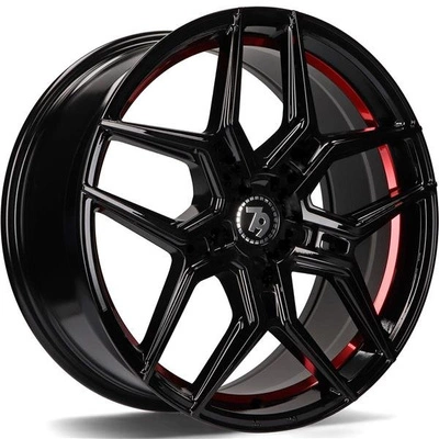 FELGI SEVENTY9 SV-B 5x112 8.5x19 ET35 Black Glossy Red Inner Lip