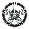 FELGI RONAL R57 5x114.3 7.5x17 ET40 Black Front Diamond Cut