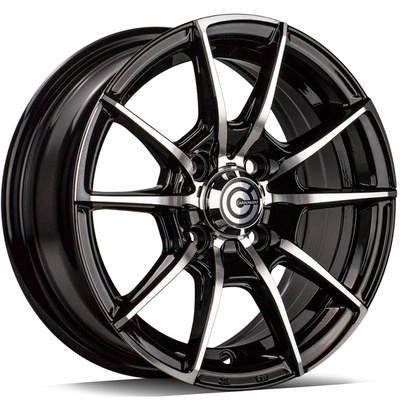 Felgi Carbonado SCOOTER 4x100/4x98 5.5x13 ET30 Black Front Polished