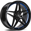 FELGI SEVENTY9 SV-A 5x120 8x18 ET30 Black Glossy Blue Inner Lip