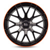 FELGI MAM GT1 5x112 9.5x19 ET42 MATT BLACK LIP ORANGE