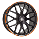 FELGI MAM GT1 5x112 9.5x19 ET30 MATT BLACK LIP ORANGE