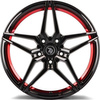 FELGI SEVENTY9 SV-A 5x112 8x18 ET35 Black Glossy Red Inner Lip