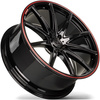 Kute Felgi Seventy9 MF.7 5x130 10x22 ET30 Black Glossy Red