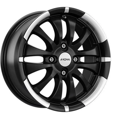 FELGI RONAL R59 4x100 6x15 ET45 Jetblack Matt Lip Diamond Cut