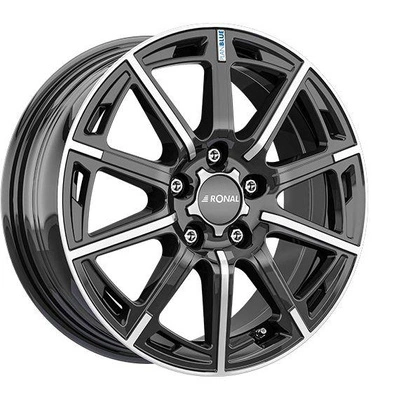 FELGI RONAL R60 5x105 6.5x16 ET39 Jetblack Front Diamond Cut
