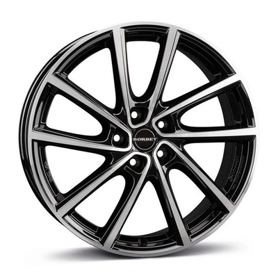 FELGI BORBET V 5x114.3 7x19 ET45 Black Polished Glossy
