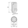 Nakrętki do felg aluminiowych, kół - M12x1,5 / Ocynk - (zamknięta) klucz 17 / IS