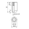 Nakrętki Torx do felg z wąskimi otworami - M12x1,25 / Ocynk - (wąska)