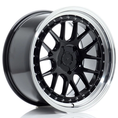 Felgi Japan Racing JR40 18x9.5 ET15-35 5H BLANK Glossy Black w/Machined Lip