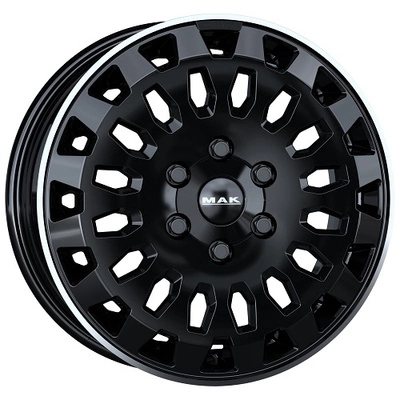 Felgi MAK OVERLAND 6x120 6.5x16 ET51 Gloss Black Mirror Ring