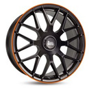 FELGI MAM GT1 8.5x19 5x108/114.3 ET45 Matt Black Lip Orange