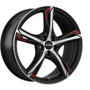 FELGI RONAL R62 Red 5x114.3 7.5x18 ET40 Jetblack Matt Front Diamond Cut