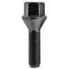 Czarna śruba do felg M12x1.5 35 mm – klucz 17. Stożek