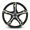 FELGI RONAL R62 Green 5x114.3 8.5x20 ET50 Jetblack Matt Front Diamond Cut