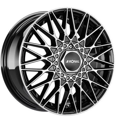 FELGI RONAL LSX 5x114.3 7x16 ET40 Jetblack Front Diamond Cut