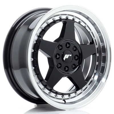 Felgi Japan Racing JR6 16x7 ET25 4x100/108 Gloss Black w/Machined Lip