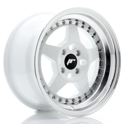 Felgi Japan Racing JR6 15x8 ET25 4x100 White w/Machined Lip