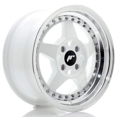 Felgi Japan Racing JR6 15x7 ET35 4x100 White w/Machined Lip