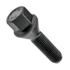 Czarna śruba do felg M12x1.5 35 mm – klucz 17. Stożek