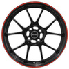 FELGI INTER ACTION PHOENIX 4x100 6.5x15 ET42 Gloss Black Red